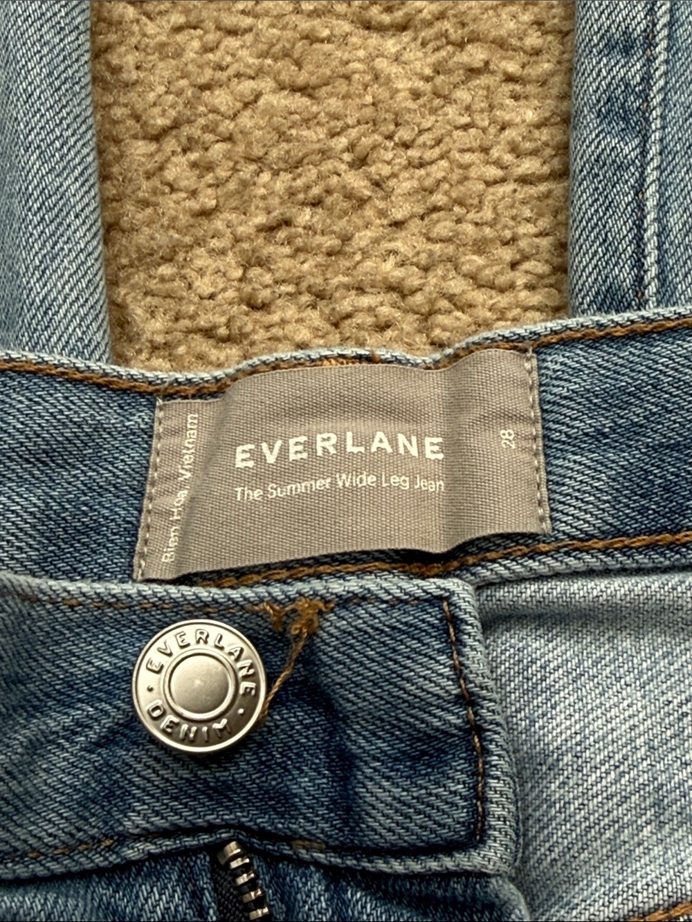 Everlane The Summer High Rise Wide Leg Relaxed Lightweight Denim Jeans Size 28 - Picture 8 of 10